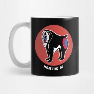 Mandrill monkey. Funny majestic dude. Stylized design Mug